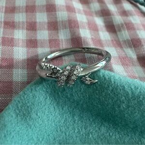 Tiffany Knot 18k White Gold Diamond Knot Ring